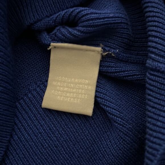 Heart N Crush White & Blue Lightweight Sweater Womans Size Large - Picture 5 of 8